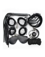 Bondage Kit Couple Fun- 7 Pieces Set (Black)