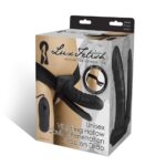 Lux Fetish Vibrating Double Penetration Hollow Strap-on Dildo