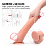 Hulk 11 Inch Silicone Dildo and 8 Inches Insertion Length