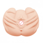 Pussy N Ass Vibrating Male Masturbator Real Size Silicon