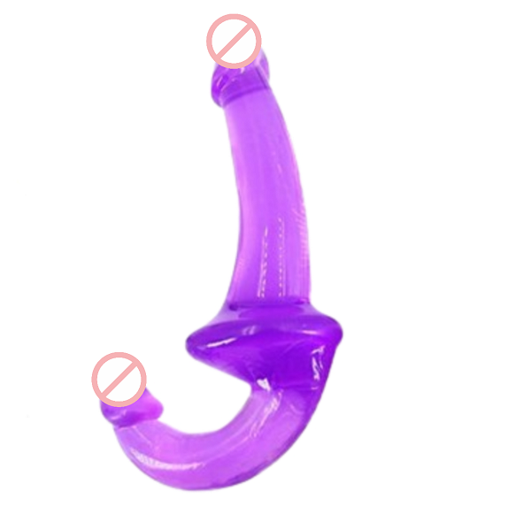 Realistic Double Ended Transparent Revolver Dildo Sex Toy