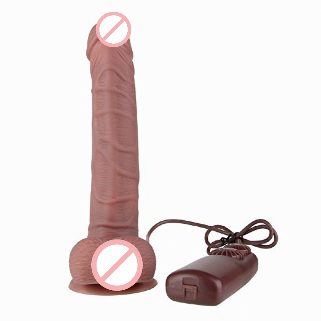 Rotating Head Realistic 8 Inches Remote Controlled Dildo with Suction Cup