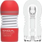 TENGA Rolling Head Pre-Lubricated Male Masturbator Vacuum Cup With Powerful Suction Red - Image 2
