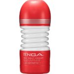 TENGA Rolling Head Pre-Lubricated Male Masturbator Vacuum Cup With Powerful Suction Red
