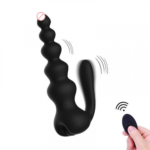 Vibrating Remote Control Anal Bead Butt Plug