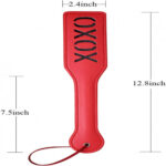 XOXO Spanking Paddle for Adult Sex Play, 12.8inch Total Length Faux Leather Paddle - Image 3