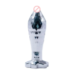 Plum Blossom Diamond Shape Metal Anal Dilator Device Butt Plug