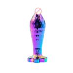 Plum Blossom Diamond Shape Metal Anal Dilator Device Butt Plug