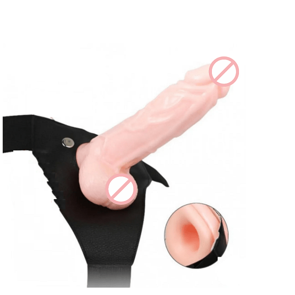 6.5 Inches Realistic Hollow Strap On Dildo